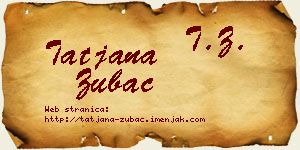 Tatjana Zubac vizit kartica